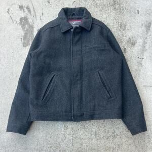 Vintage american eagle black wool coat
